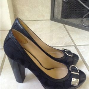 Coach black heels